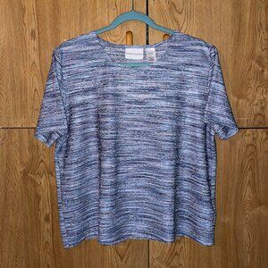 alfred dunner blue short sleeve